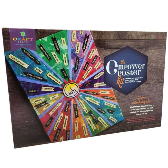 EMPOWER POSTER – Craft Kit – Design a One-of-a-Kind Inspirational Poster NEW - Picture 3 of 10